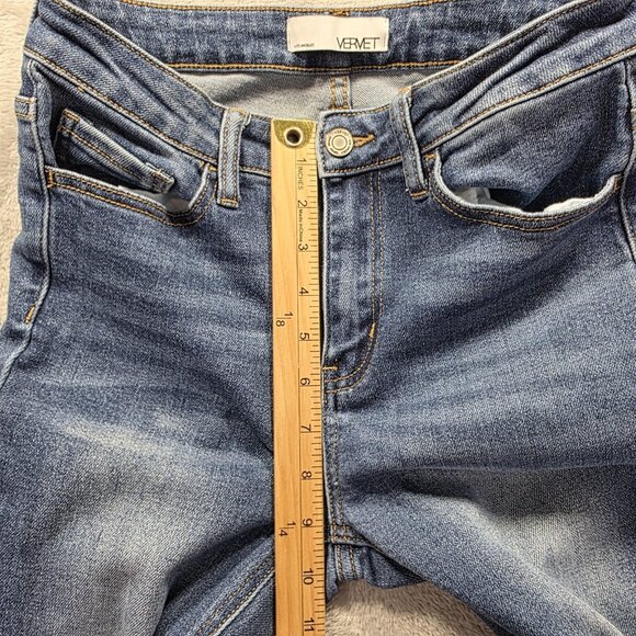 Vervet Jeans Womens 26 Skinny High Rise Stretch Denim Distressed VT1007 Flaw - Picture 9 of 10